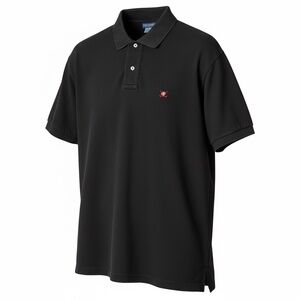 Alan Flusser Black Cotton Polo Shirt XL Short Sleeve Golf Logo Classic Fit